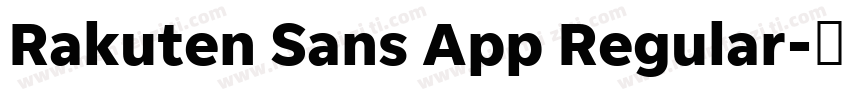 Rakuten Sans App Regular字体转换